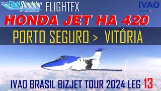 Live! Flight✈️ 🇧🇷 Porto Seguro to 🇧🇷 Vit&oacute;ria|IVAO BR BIZJET TOUR LEG 12|FlightFX HondaJet HA420