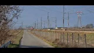 Frecciarossa 9523 per Reggio Calabria in transito al PM Cigliano.