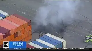 Crews put out fire at PortMiami