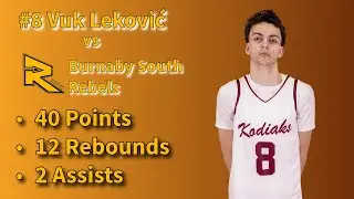 Vuk Lekovic vs Burnaby South Rebels (VCE) 40 points, 12 Rebounds