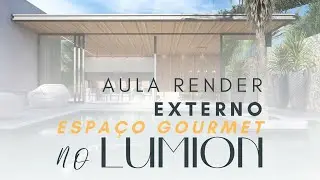 Aula render externo - Espaço Gourmet no LUMION