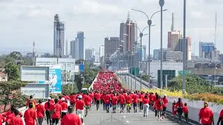 BEAUTIFUL DRONE SHOTS OF THE INAUGURAL NAIROBI CITY MARATHON AT THE NAIROBI EXPRESSWAY!!