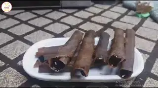 Chocolate Wafer Rolls Recipe | No  Oven And No Eggs | Cigarette Cookie | Cigar cookies By Food Media