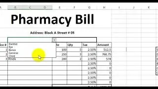 How to Create a Pharmacy Bill Format in Excel