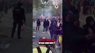 HOSTILE ATMOSPHERE OUTSIDE MONTJUIC!🚨🚨🚔🔥#UCL #FCBarcelona #PSG #ChampionsLeague #For&ccedil;aBar&ccedil;a
