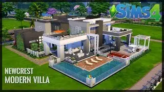 Newcrest Modern Villa - Sims 4 | Speed Build | Stop Motion | No CC | 4K