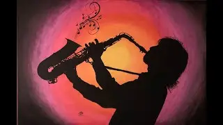 Saxophone Silhouette Painting -Timelapse | @Art__d