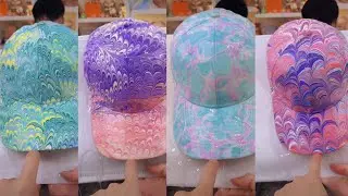 DIY Fluid Paint Baseball Cap | Create Stunning Designs with Water Paint #art #painting #diy