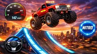 Ultimate Ramp Monster truck racing simulator|android gameplay video 2025