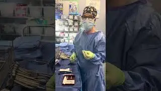 Performing a first count before surgery begins #surgicalskills #surgicaltech #surgicaltechnology