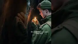 Light in the Darkness: A Trench Candle's Warm Embrace 🕯️🇺🇦 #Shorts