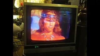 Curtis Mathes Model K1370RW 16&rdquo; Television Playing Conan the Destroyer