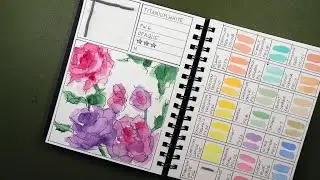ROSA GALLERY WATERCOLOR JOURNAL | #01 ~ TITANIUM WHITE | SWATCH, MIX, & PAINT