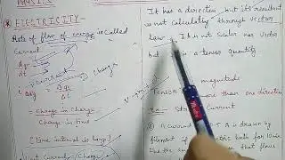 Part-19:Electricity, Tensor quantity,Numerical