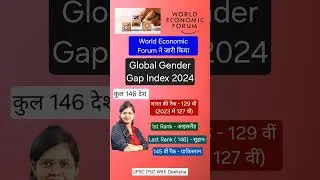 Global Gender Gap Index 2024 #shorts #viral #ranked #index #trending @UPSCPSCWithDeeksha #facts