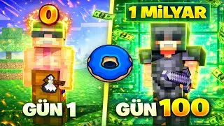 Donut SMP’te 100 Gün Hayatta Kaldım !! | Zero to Hero #2