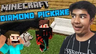 I FINALLY MADE A DIAMOND PICKAXE!! (Minecraft #10)