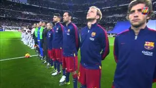 Minute's silence in the Bernab&eacute;u for the victims of the Paris attacks