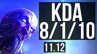 RYZE vs PANTHEON (MID) | 8/1/10, 67% winrate, Godlike | KR Grandmaster | v11.12