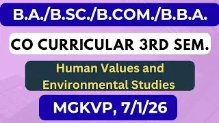 MGKVP Human Values & EVS PYQ MCQ 2026 | Co-Curricular Paper | Most Important