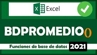 Función BDPROMEDIO en Excel