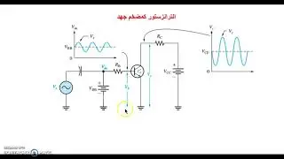 إلكترونيات 38 - إستخدام الترانزستور كمضخم شارة من خلال الاعتماد على معامل التحصيل( مقاومة الجامع)