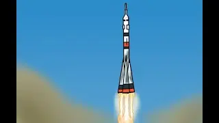 Roskosmos's Soyuz Rocket Launch Timelapse Drawing
