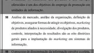 Análise de Provas em Biblioteconomia - Marketing