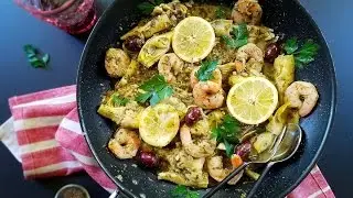 Mixed Seafood Recipe: One Pan Seafood in Pesto Sauce