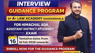 HP ADA Interview Guidance Program 2026 | Assistant District Attorney Interview | Arun Bhargava