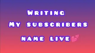 Subscribers Names Calligraphy ✍️ ✨️ ❣️ 😍