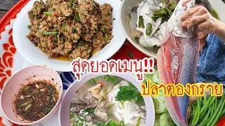 สุดยอดเมนูปลาตองกราย!! “ลาบสุก กับ ต้มโครงปลา”และแจ่วขมบีปลาตอง อร่อยลงตัวขนาด!!