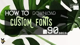 How To Download Custom Fonts in 90 seconds!