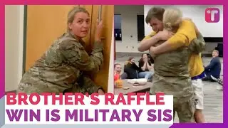 Soldier Sister Comes Home To Surprise Brother In Epic Raffle Win Prank