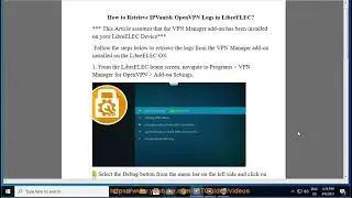 Retrieve IPVanish OpenVPN Logs in LibreELEC