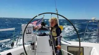 Surfing J105 LauraBea from Stonington, CT to Block Island