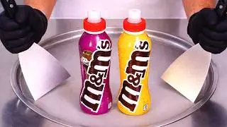 m&m's Drinks &mdash; Ice Cream Rolls | Satisfying Visual ASMR