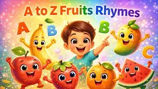 A to Z Fruits Rhymes 🍎🍌 | Kids Alphabet Song in Hindi | 3D Cartoon | Hindi Cartoon Video| 
