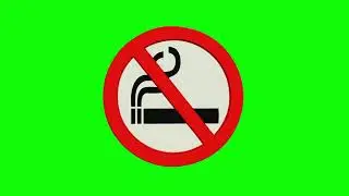 Logo No Smoking Green Screen