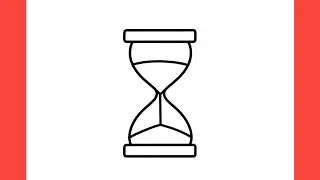 How to draw an Hourglass easy / Drawing sand clock step by step
