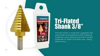 Cortool 1 4 to 1 3 8 HSS Titanium Step Bit 10 Sizes Multiple Hole Step Drill Bit For Metal DIY Lover