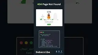 Error 404 Page not found using html and css 😈 