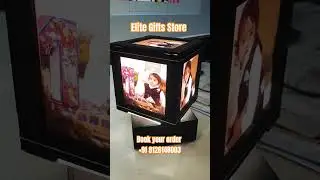 Magic Cube rotating LED Light  Photo Frame