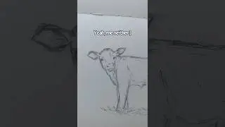 Now a cow pretending to be a man&hellip;#art #funnyart #drawing
