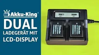 Doppeltes Akku-Ladeger&auml;t f&uuml;r Kameraakkus - Wechselbare Akkusch&auml;chte