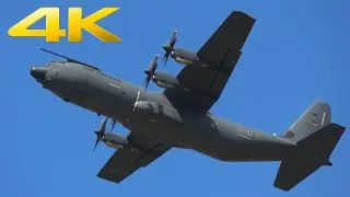 4K | German air force C-130 Hercules first takeoff in Germany after ILA Berlin 2022