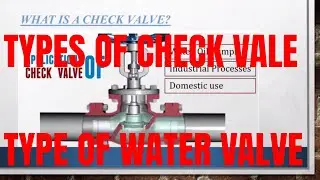 TYPES OF CHECK VALVE - Types of Water Valves