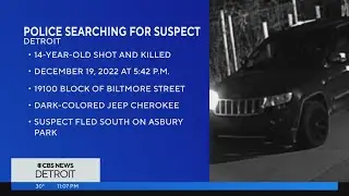 Detroit police search for suspect in fatal shooting of 14-year-old