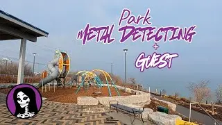 Park Metal Detecting | Quick Hello From a Special Guest  #metaldetecting #parkmetaldetecting