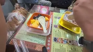 Trying Mango Poria Sago & Taro Coconut Peach Gum 🥄 | Kyoyo on My Lap | Speed-Up Vlog